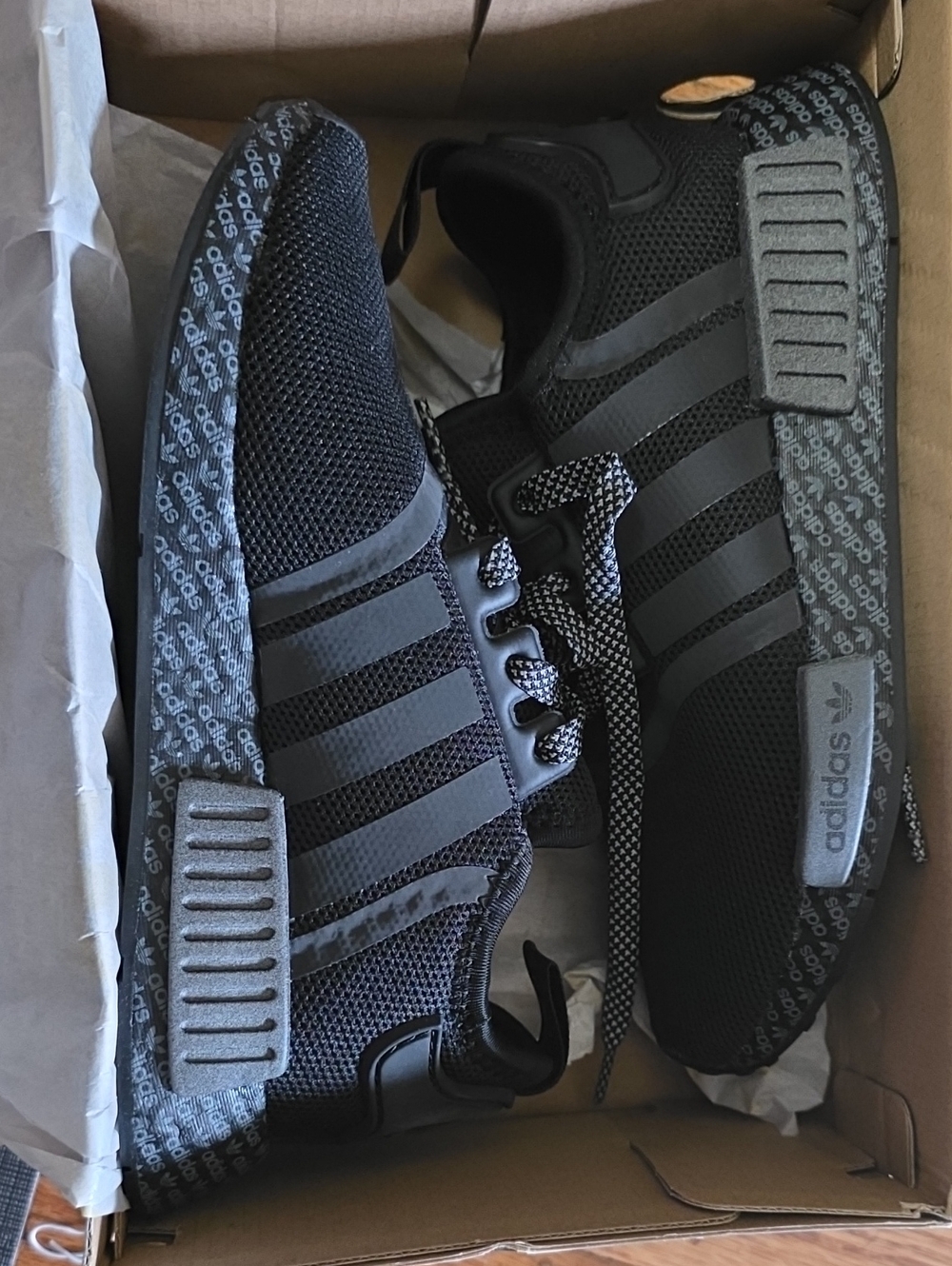 adidas Black Youth NMD R1 Sneakers